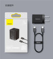 Baseus PD 20W Charger For Iphone 11 12 13 Series Super Si Pro Quick Charger 1C With Type-C to iPhone cable Black.