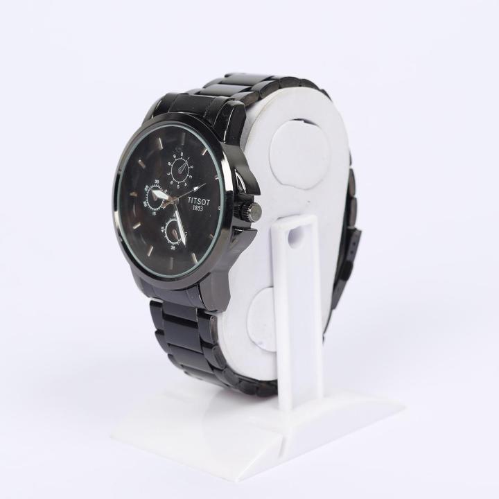 Titsot brand new 1853 model Black Stainless Steel Watch for men