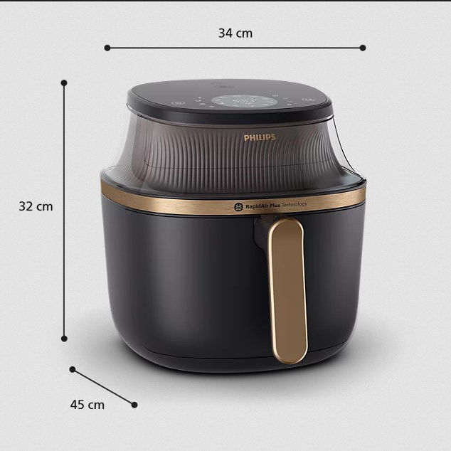 Philips NA342/09 Airfryer 3000 Series Review | 7.2L Digital XL RapidAir Plus Technology Air Fryer with Cooking Window & HomeID