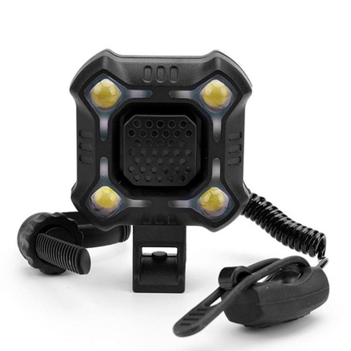 Loud Alarm Security Bicycle Horn High Light And High Lamp Horn 4 Lamp Cycling Light And Horn