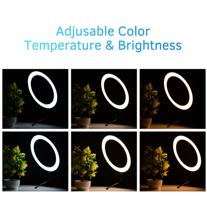 10inch%20LED%20Ring%20Light%20Photography%20Fill-in%20Lamp%203%20Lighting%20Modes%20Dimmable%20USB%20Powered%20with%20Phone%20Holder%20Mini%20Desktop%20Tripod%20Remote%20Shutter%20for%20Live%20Video%20Recording%20Network%20Broadcast%20Selfie%20Makeup%20-%20Image%206