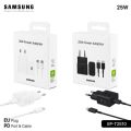 Samsung EP-T2510 Super Fast Charging 25W Power Adapter Charger NFC Supported USB-C Type-C Charger For Samsung Galaxy S25 S24 S23 A55 A56 A54 5G A53 5G A33 5G A34 5G A15 A16 A14 A24 S21 S20 S22 S10 S6 S7 S8 S9 Galaxy M33 5G F23 5G M31s. 