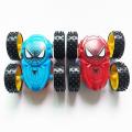 Spiderman Stunt Car Toy Multicolor Spiderman Friction Car Two Sided Push gmo Plastic Rubber Stunt Car For Kids. 