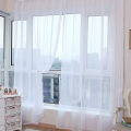 100x200cm Tulle Curtains Rod Pocket Curtains for Kitchen Living Room Solid Sheer Curtains Tulle on The Windows Drapes Curtains. 