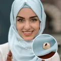 Hijab Magnet  Set (2pcs) | No-Pin Scarf Clip | Strong Round Magnetic Holder. 