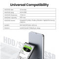 (Only Case) UGREEN USB C Hard Drive Enclosure for 2.5inch SATA SSD HDD, Aluminum USB C to SATA Adapter USB 3.1 Gen 2 Support SATA III for Mac-Book Pro Air Samsung. 
