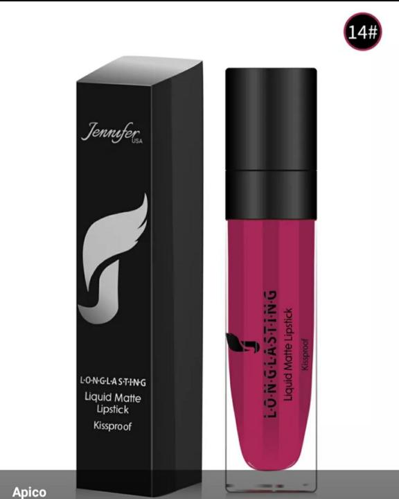 Jennifer Long Lasting Liquid Kissproof Lipstick For Women,  14 Shade 5.5ml(null)