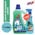 Liquid detergent - 1 L + - Free item : 350 ml Glass cleaner, Spray. 