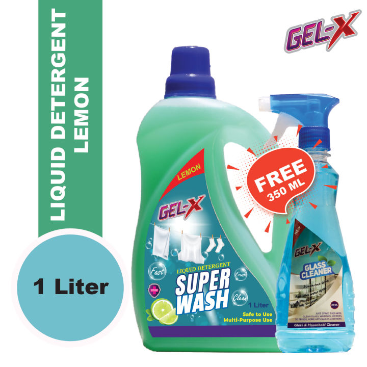 Liquid detergent - 1 L + - Free item : 350 ml Glass cleaner, Spray