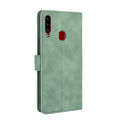 lthmy for Samsung Galaxy A20S Case Solid Color Leather Flip Cover Wallet Card Slots Casing Anti Falling Protect Cellphone Shell with Holder.