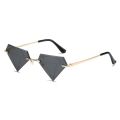 Fashion Diamond Shape Rimless Sunglasses Women Men Cat Eye Triangle Sun Glasses Party Funny Eyewear Female Gafas De Sol UV400.