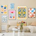 Fantasy Flower Garden Polka Dot Vase Seabird Wall Art Nordic PostersCanvas Painting And Prints Wall Pictures Living Room Decor.