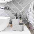 350ml Dish Soap Dispenser Pump Bottle Organizer Holder with Storage Compartment Marble Surface Refillable for. 