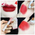 8 Pcs/set of Cigarete tube lip glaze set matte white lipstick student gift Lipstick set- 8 color/set Box. 