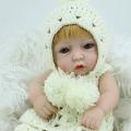 NYT 28Cm Unique Yellow Hair Reborn Baby Doll Soft Vinyl Lifelike Newborn Doll Girl. 