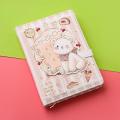 Cute Magnetic Button Notebook Color Pages Illustration Student Planner Agenda Notepad Girl Diary Book. 
