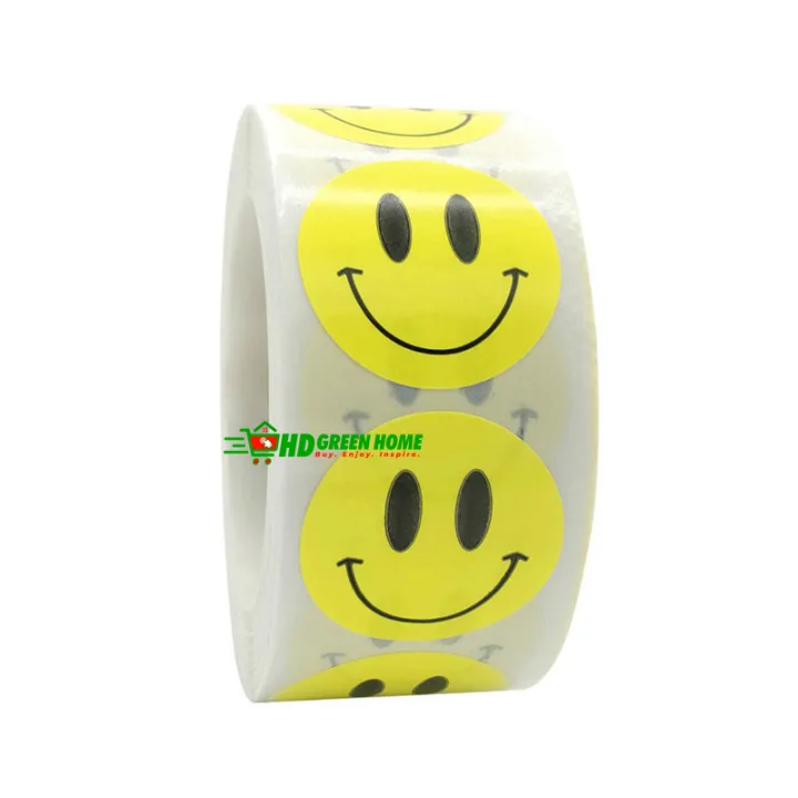 500%20pcs%20x%202.5cm%20Round%20Yellow%20Smiley%20Face%20Sticker%20Self%20Adhesive%20Happy%20Face%20Circle%20Label%20Stickers%20-%20Image%203