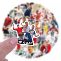 50Pcs Set Cristiano Ronaldo Pattern Stickers PVC Luggage Laptop Guitar Decals Collection Gift Wall Decoration.