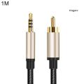 RAC_1/2m RCA to AUX 3.5mm Jack Coaxial Audio Connector Cable for Xiao-mi 1/2 TV. 