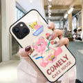 For Redmi A2 A1 4G 2022 Back Cover Case glass Fashion Pink Lovely Bear Shockproof Camera Lens Protector Phone Cases. 