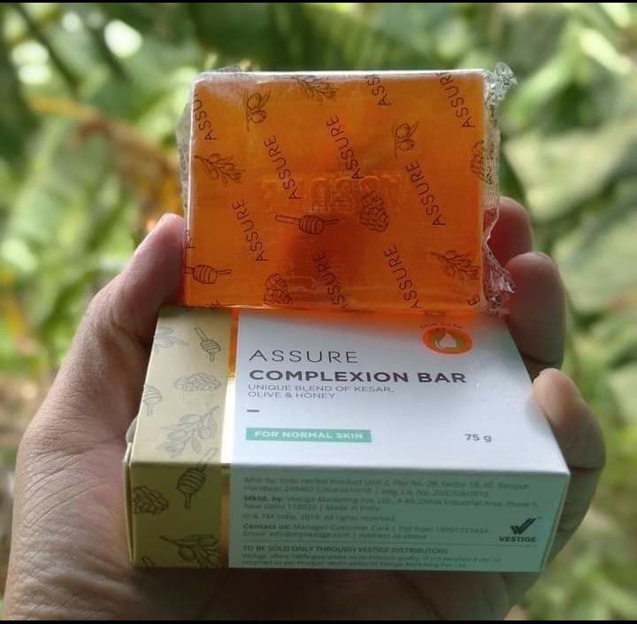 Assure%20Complexion%20bar%20Soap%2075g%20Indian%20Honey%20is%20enriched%20with%20olives%20and%20saffron%20-%20Image%203