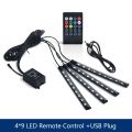 6 in 1 RGB LED Atmosphere Car Interior Ambient Light Kit Fiber Optic Strips Light By App Control DIY Music 6M Fiber Optic Band-RGB. 
