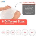 Safe Silicon Food Cover Set of 6pcs Kitchen Silicone Stretch Cover Seal Lid Preservation Vacuum Food Storage Wrap Bowl Cover.