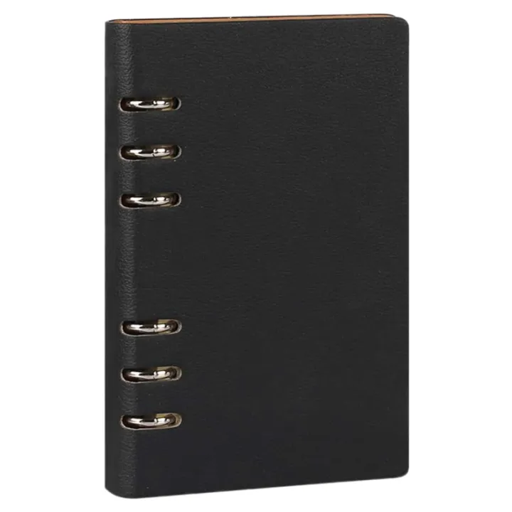 A5%20Notebook%206%20Holes%20PU%20Leather%20Cover%20Notebook%20Loose%20Pocket%20Leather%20Refillable%20Notebook%20Binder%20Rings%20Journal%20(Black)%20-%20Image%202