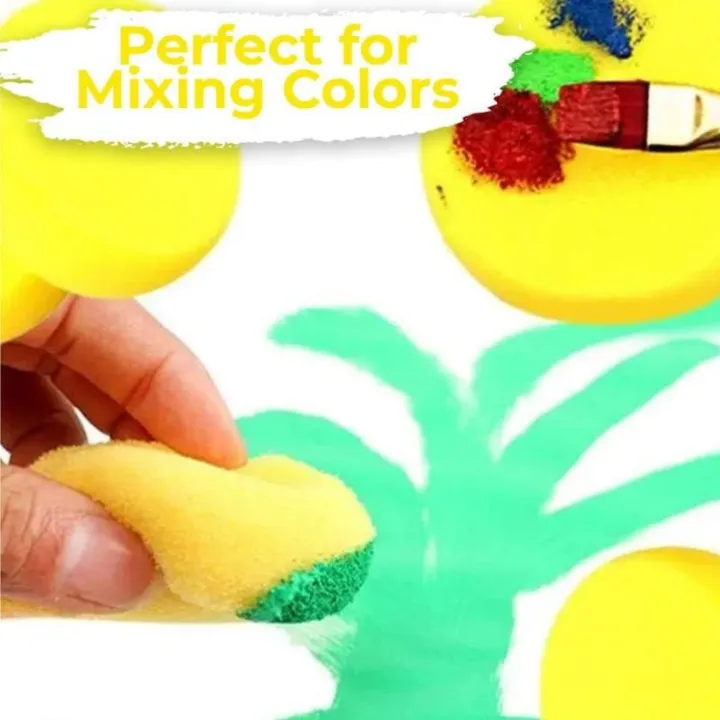 kreni%202pcs%20Yellow%20Painting%20Sponge%20Craft%20Sponges%20Round%20Synthetic%20Sponge%20Artist%20Watercolor%20Sponges%20for%20Craft%20Art%20Project%20Clay%20Cleaning%20Synthetic%20Painting%20-%20Image%202