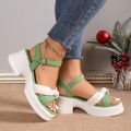 Summer 2024 Thick Bottom Sandals for Women Open Toe Chunky Platform Slippers Woman High Wedge Heels Sandles Female.