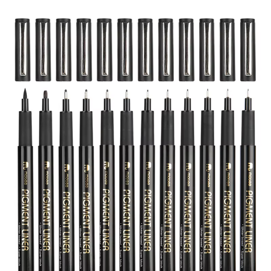 Mobee%20Different%20tip%20size%20Black%20Calligraphy%20Fineliner%20Brush%20art%20marker%20Pen%20Set%20for%20drawing%20-%20Image%202