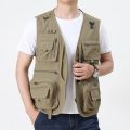 14 Pockets Summer New Men US Tactical Hiking Fishing Vest Mens Photographer Waistcoat Mesh Cargo Sleeveless Jacket Tool Vest 7XL. 