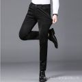Autumn and Winter Fleece-lined Optional Young Men's Casual Pants Stretch Slim Korean Style Suit Pants Men's Skinny Trousers Pants Men's. 