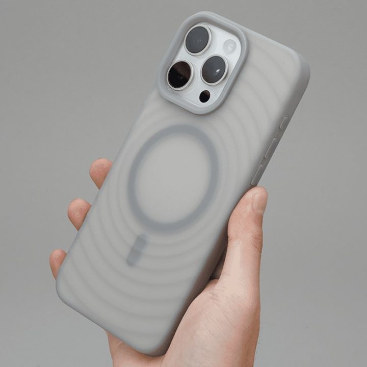 HOCE%20Liquid%20Silicone%20Magnetic%20Phone%20Cases%20For%20iPhone%2016%2015%2014%2013%20Pro%20Max%20MagSafe%20Case%20Ripple%20Wave%20Matte%20Shockproof%20Soft%20Cover%20-%20Image%208