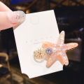 Ocean Shell Starfish Hair Clip Simple Sea Star Hairpin Women Party Duckbill Bangs Clip Girl Barrettes Headdress Hair Accessories.