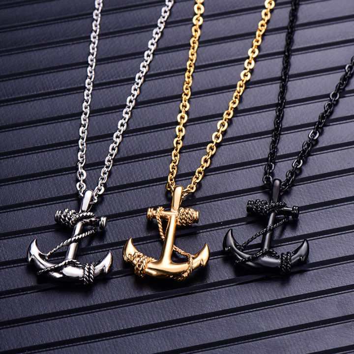 Men's Anchor Retro Simple Casual Fashion Classic Necklace