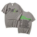 Korean Stray Kids 2nd World Tour Maniac Print T-shirt Men's 100% Cotton T-shirts Harajuku Streetwear Short Sleeve T Shirt Kpop.