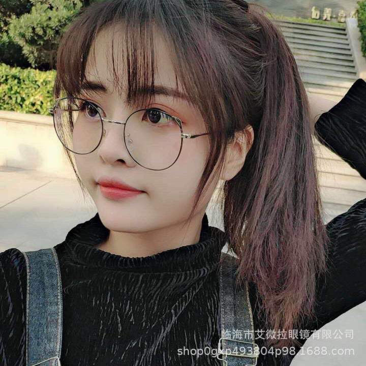 Fashion Net Red Cat Ears Anti Blue Light Glasses Female Myopia Finished Korean Version Cute Cat Eye Myopia Glasses for Girls Wholesale