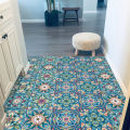 Colorful Mandala Style Tiles Floor Sticker Kitchen Bathroom Ground Home Decor Wear-resistant Waterproof Frosted Art Wallpaper. 