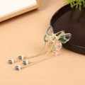 Women Hair Claw High-quality Crystal Butterfly Hair Clips Shark Clip Shiny Rhinestones Grils Tassel Small Hair Accessories Conbo.