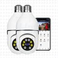 V380 WiFi IP Camera IP CCTV camera PTZ Bulb System 360-degree panoramic rotation angle of view V380 Pro IP Camera. 