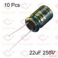 Radial 22uF Electrolytic Capacitor 250V-10Pcs. 