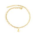 ASON Double Layers Anklet White Shell Butterfly Charm Anklets On Leg For Women Beach Accessories Stainless Steel Jewelry.