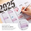 New Paper Planning Wall Calendar Multipurpose 2025 Plan Daily Calendar Memo Pad Hanging Planner Sheet Home Office. 