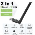 600Mbps USB WiFi Bluetooth 5.0 Adapter 2.4G 5GHz Wi-Fi Antenna Dual Band 802.11ac Mini Wireless Computer Network Card Receiver.