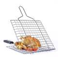 Premium Stainless Steel BBQ Grill Basket with Handle - Portable Grilling Basket for Outdoor/Indoor Grilling. 