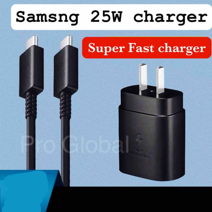 Samsng EP-TA800 2 Pin UK Super Fast Charging Power Adapter for Samsng-  TYPE-C to Type-C cable