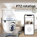 Bulb System 360 Degree WiFi Panorama IP Camera white PTZ. 