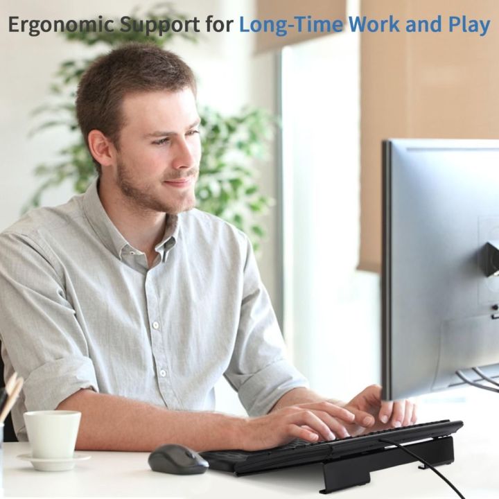 Typing%20and%20Pain%20Relief%20Black%20Keyboard%20Stand%20Acrylic%20Ergonomic%20Keyboard%20Wrist%20Rest%20Pad%20Non-Slip%20Gel%20Memory%20Foam%20Hand%20Pillow%20Office%20-%20Image%205