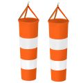 2X  Outdoor Aviation Windsock Bag Rip-Stop Wind Measurement Weather Belt Wind Monitoring Toy Kite 80CM(null). 